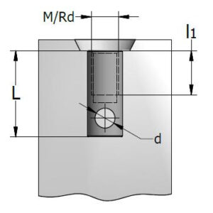 Подъемная муфта HSB-M16-054-SS316