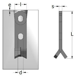Анкер підйомний плаский з розрізом SA-B-040-180-TV