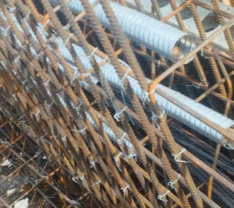 Металлическая гофрированная труба для ЖБИ